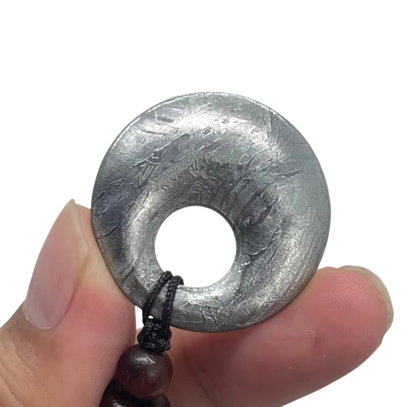 Genuine Iron Meteorite pendant Peace Buckle Pendant Nickel Plated Lucky Amulet for Men LK380