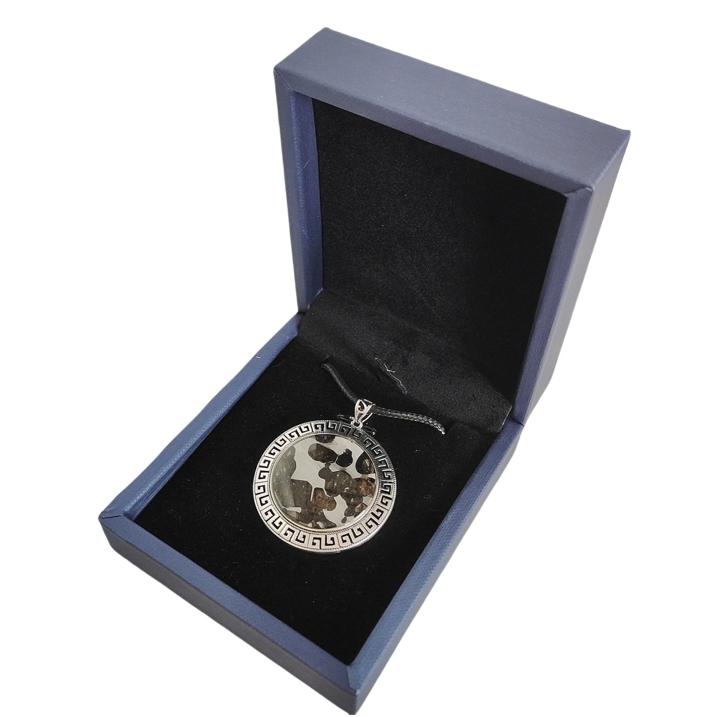 Brenham Meteorite Pendant Natural olive meteorite Titanium Alloy necklace Jewelry material Specimen Titanium Alloy Pendant