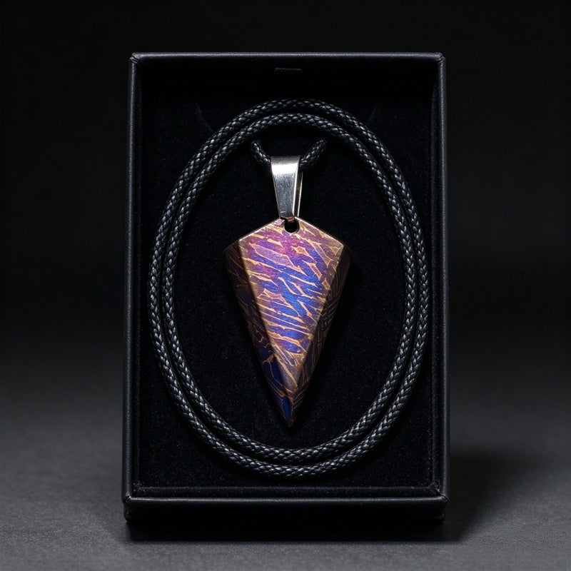 Genuine Muonionalusta Meteorite Triangle Arrowhead Pendant Fine Meteorite Collection Piece LK430