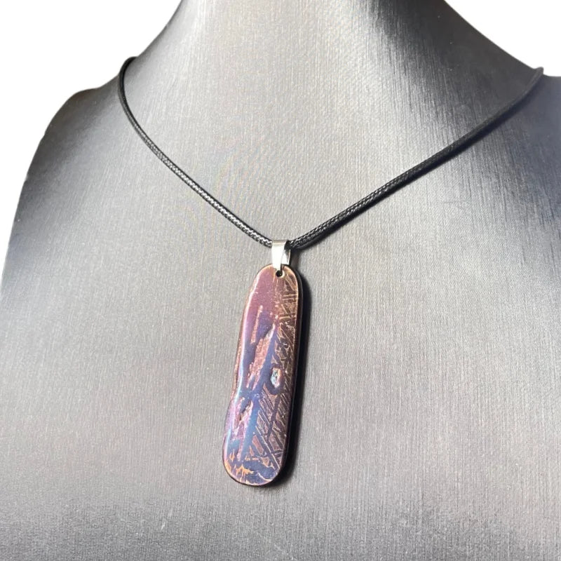 22.2g Muonionalusta Meteorite Pendant Natural Iron Meteorite Pendant Meteorite Slice Collection -LK365