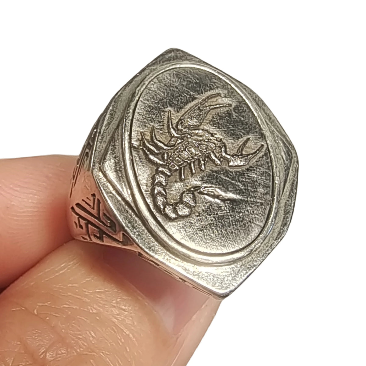 8.8g Muonionalusta Meteorite S925 Silver Ring Natural Iron Meteorite Pendant Meteorite Handmade Jewelry Silver Ring --K25