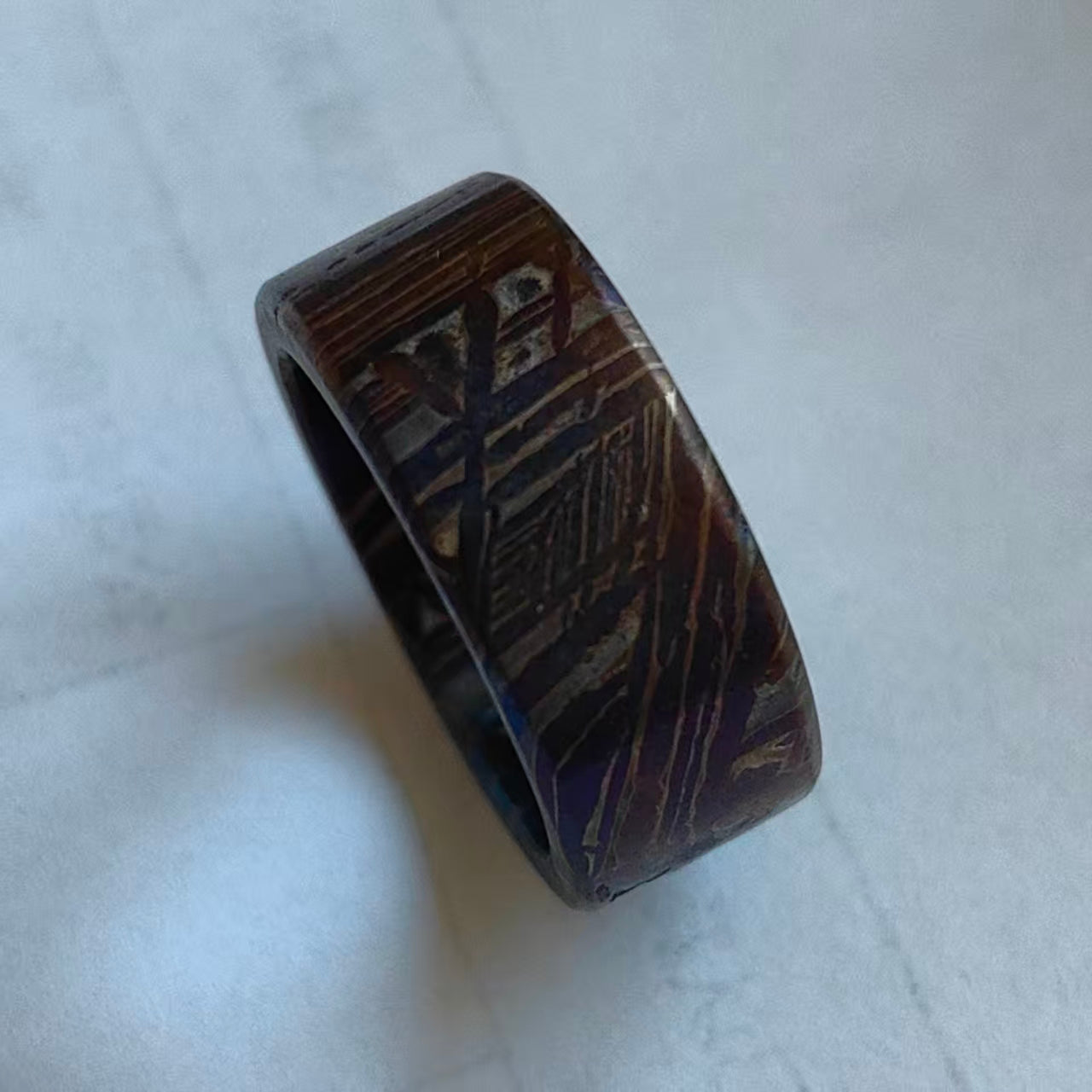 meteorite ring Bleaching treatment Width: 8mm. Customization available.