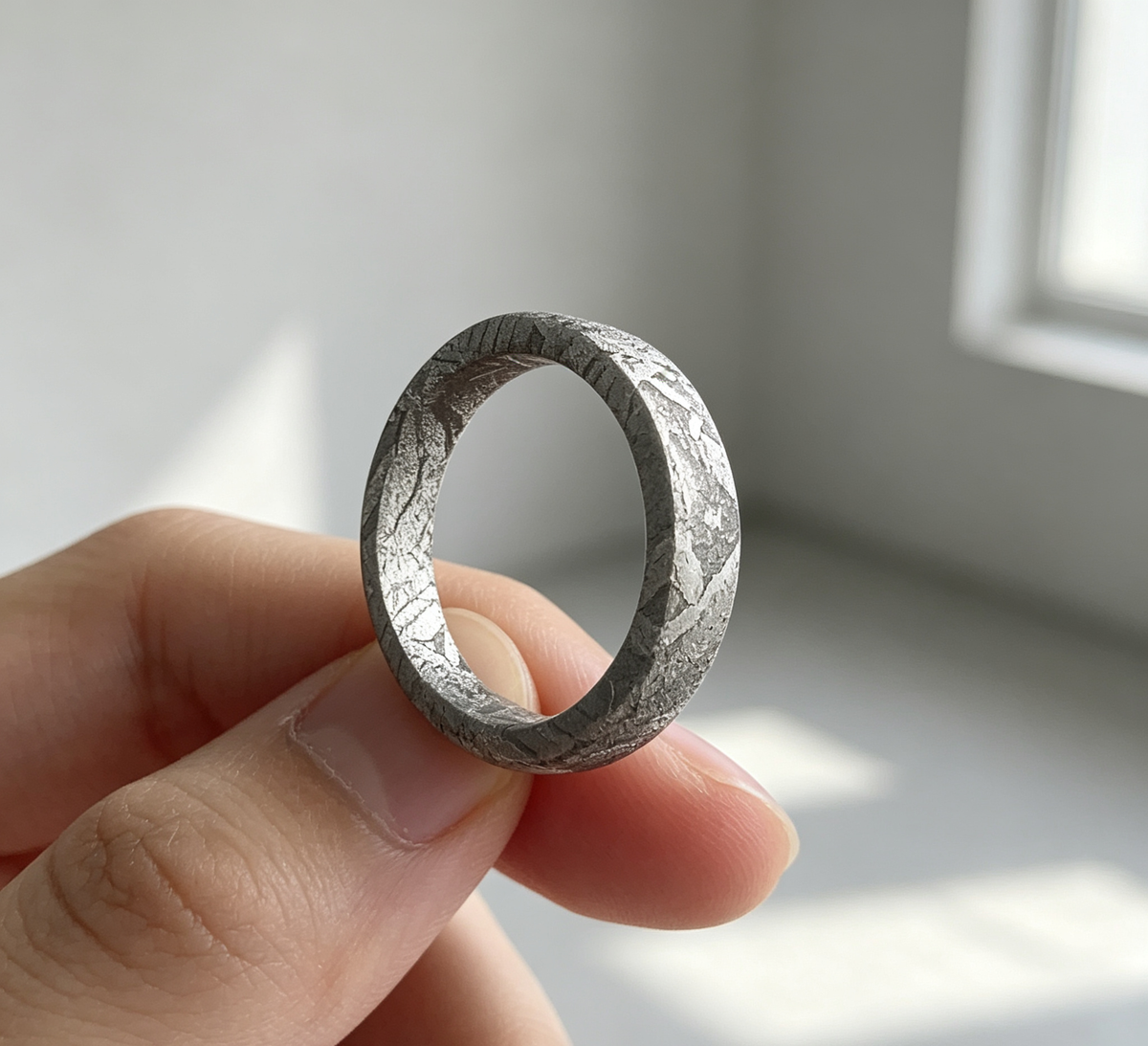 Muonionalusta Iron Meteorite Ring | Ring-C
