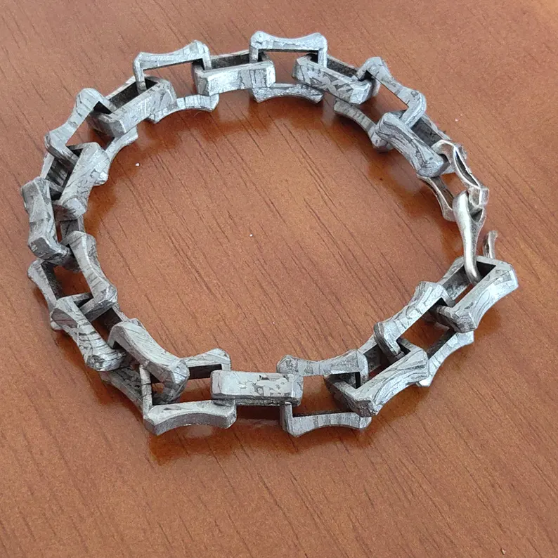 New Muonionalusta Iron Meteorite Bracelet - Meteorite Jewelry