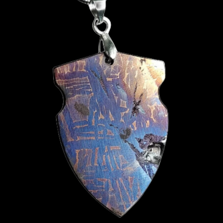 Muonionalusta Iron Meteorite Pendant Iron Meteorite Specimen Amulet Collection - QD189