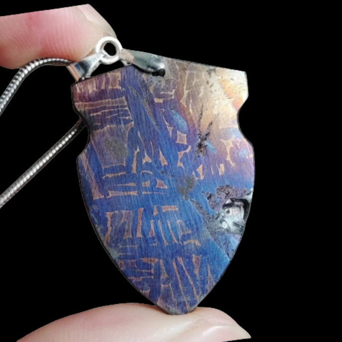 Muonionalusta Iron Meteorite Pendant Iron Meteorite Specimen Amulet Collection - QD189
