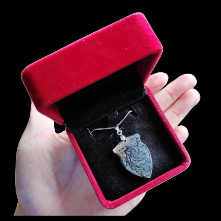 Muonionalusta Iron Meteorite Pendant Iron Meteorite Specimen Amulet Collection - QD189