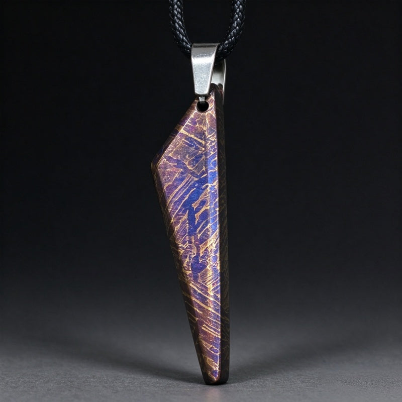Genuine Muonionalusta Meteorite Irregular  Pendant Fine Meteorite Collection Piece LK431
