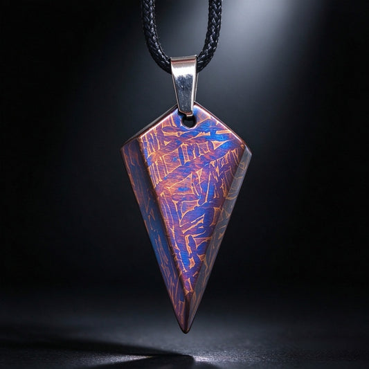 Genuine Muonionalusta Meteorite Triangle Arrowhead Pendant Fine Meteorite Collection Piece LK436