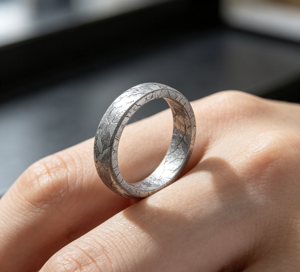 Muonionalusta Iron Meteorite Ring | Ring-C