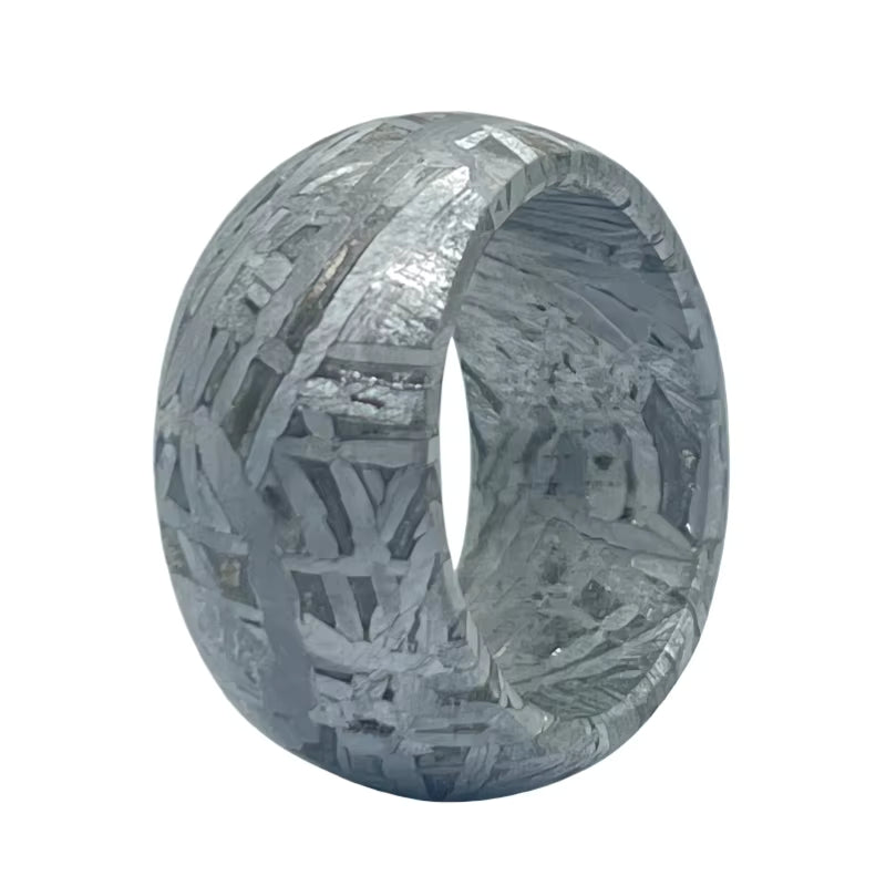 Cosmic Muonionalusta iron Meteorite Ring Unique Crystal Structure Men's Fashion Jewelry K51