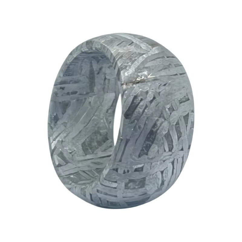 Cosmic Muonionalusta iron Meteorite Ring Unique Crystal Structure Men's Fashion Jewelry K51
