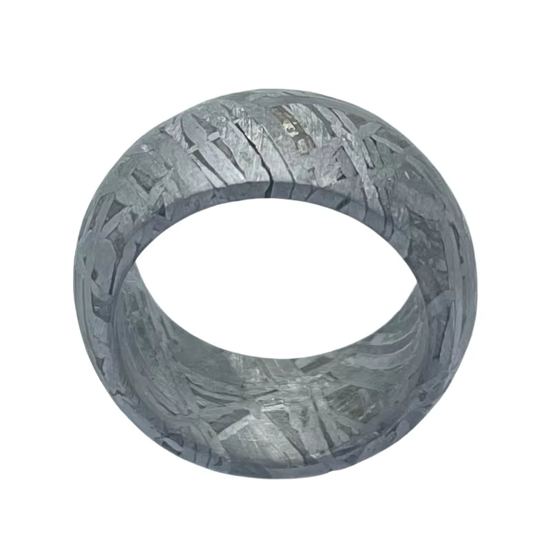 Cosmic Muonionalusta iron Meteorite Ring Unique Crystal Structure Men's Fashion Jewelry K51