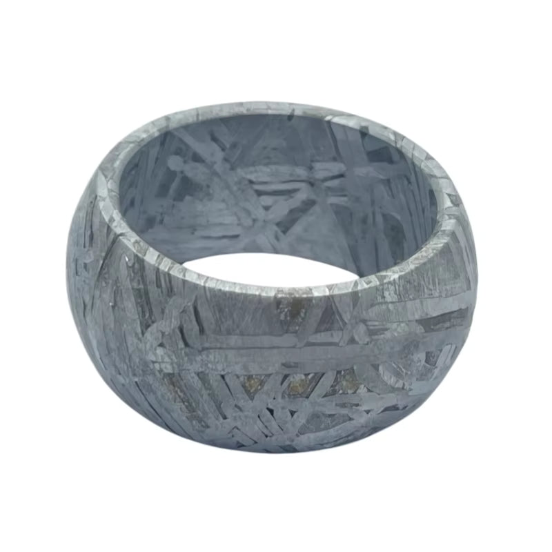 Cosmic Muonionalusta iron Meteorite Ring Unique Crystal Structure Men's Fashion Jewelry K51