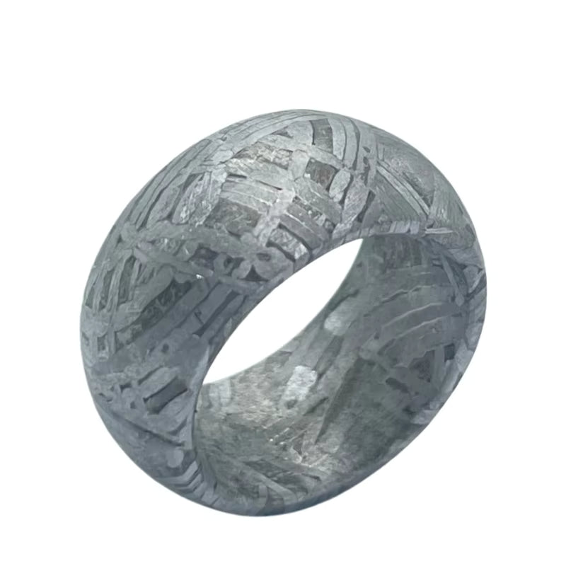 Cosmic Muonionalusta iron Meteorite Ring Unique Crystal Structure Men's Fashion Jewelry K51