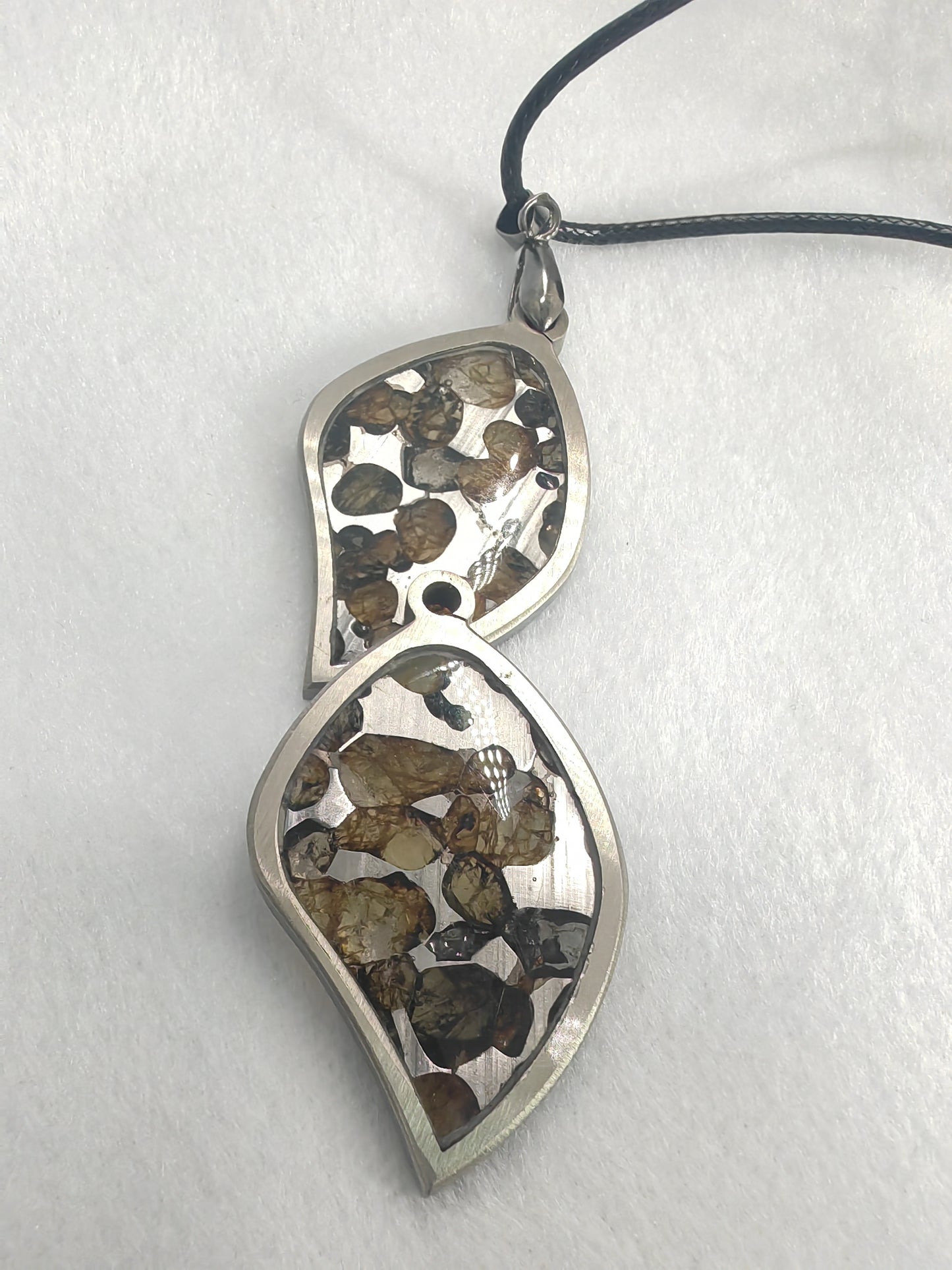 1PCS Seymchan Pallasite meteorite pendant Necklace,Meteor wish, wedding gift