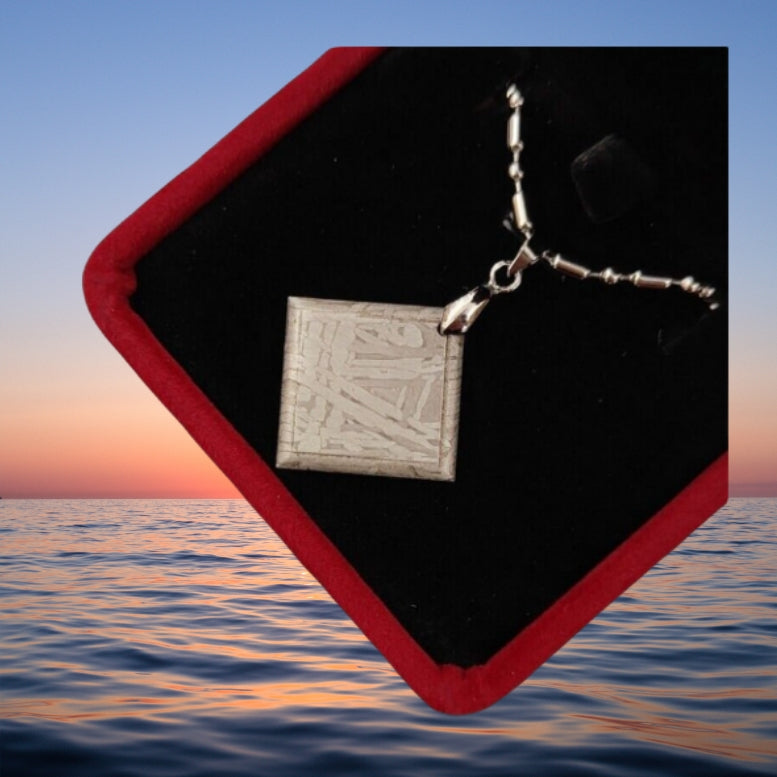 Muonionalusta Meteorite Necklace Meteorite Pendant-h22