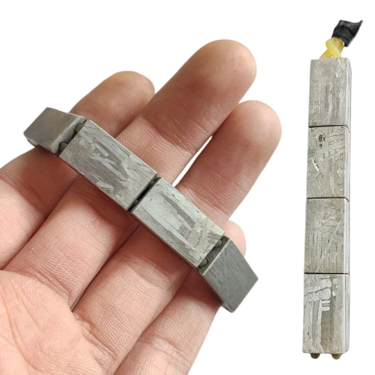 Muonionalusta Iron Meteorite Bracelet Natural Meteorite Material String Sky Iron Meteorite Collectibles h27