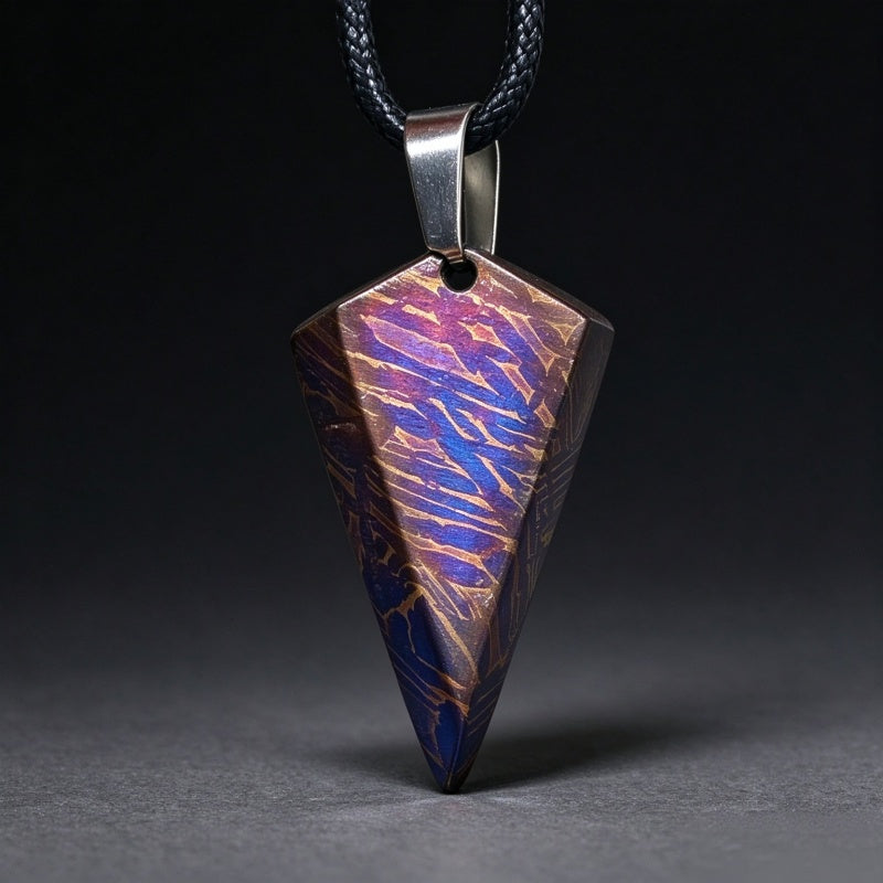 Genuine Muonionalusta Meteorite Triangle Arrowhead Pendant Fine Meteorite Collection Piece LK430