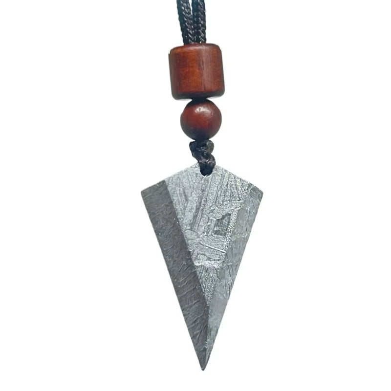 Nickel Plated Muonionalusta Meteorite Arrow Pendant Collector's Grade Cosmic Jewelry LK379