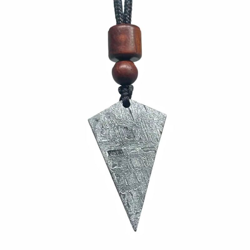 Nickel Plated Muonionalusta Meteorite Arrow Pendant Collector's Grade Cosmic Jewelry LK379