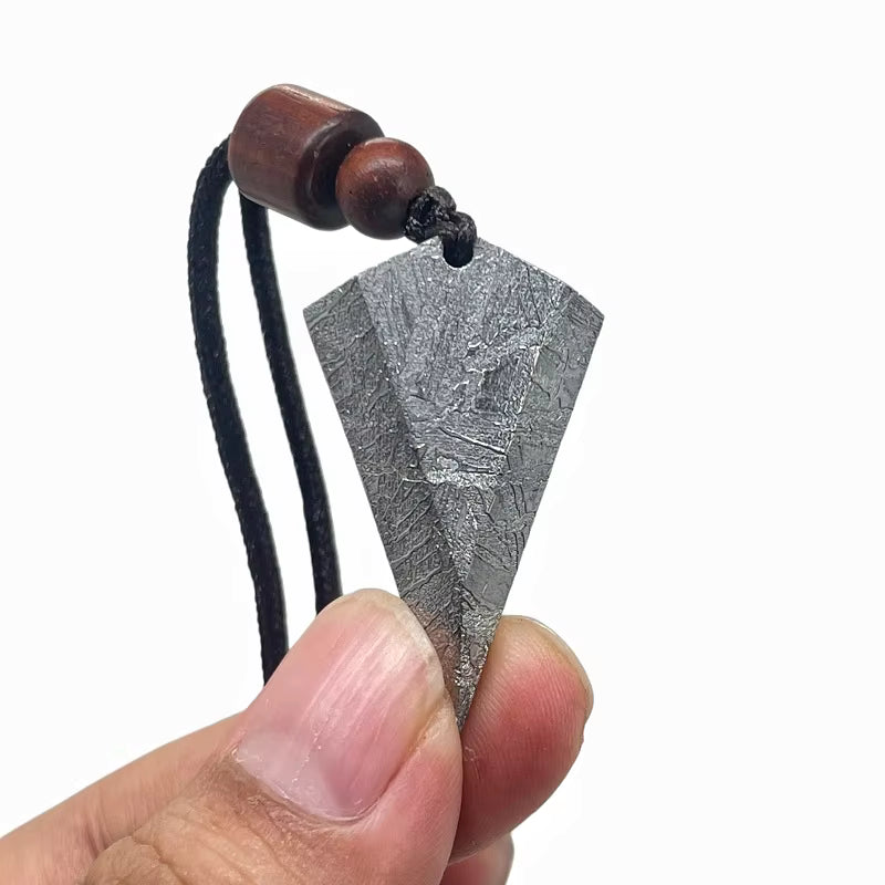 Nickel Plated Muonionalusta Meteorite Arrow Pendant Collector's Grade Cosmic Jewelry LK379