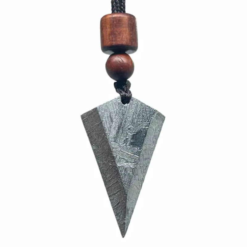 Nickel Plated Muonionalusta Meteorite Arrow Pendant Collector's Grade Cosmic Jewelry LK379