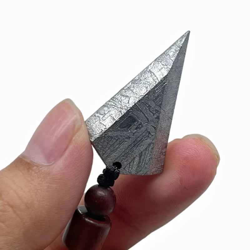 Nickel Plated Muonionalusta Meteorite Arrow Pendant Collector's Grade Cosmic Jewelry LK379