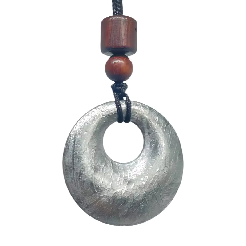 Genuine Iron Meteorite pendant Peace Buckle Pendant Nickel Plated Lucky Amulet for Men LK380