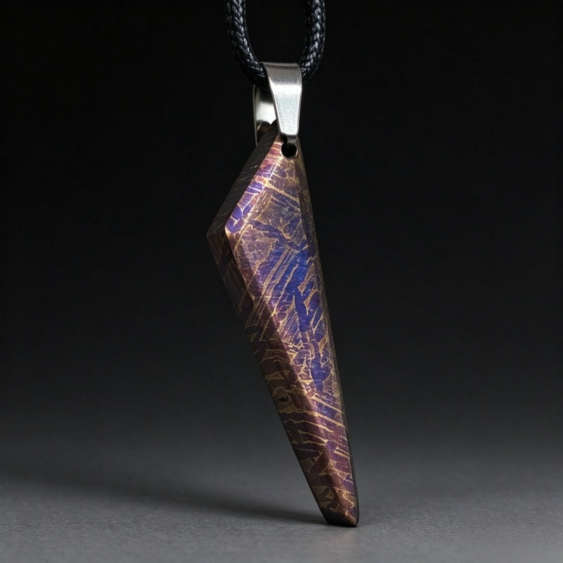 Genuine Muonionalusta Meteorite Irregular  Pendant Fine Meteorite Collection Piece LK431