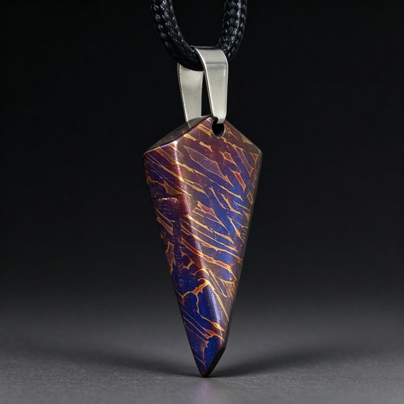 Genuine Muonionalusta Meteorite Triangle Arrowhead Pendant Fine Meteorite Collection Piece LK430