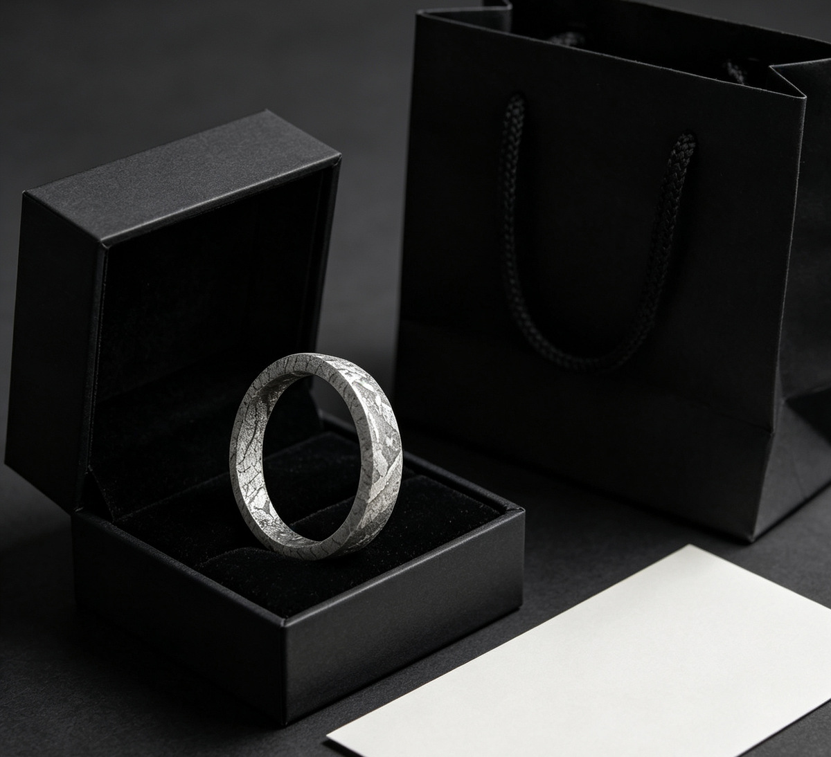 Muonionalusta Iron Meteorite Ring | Ring-C