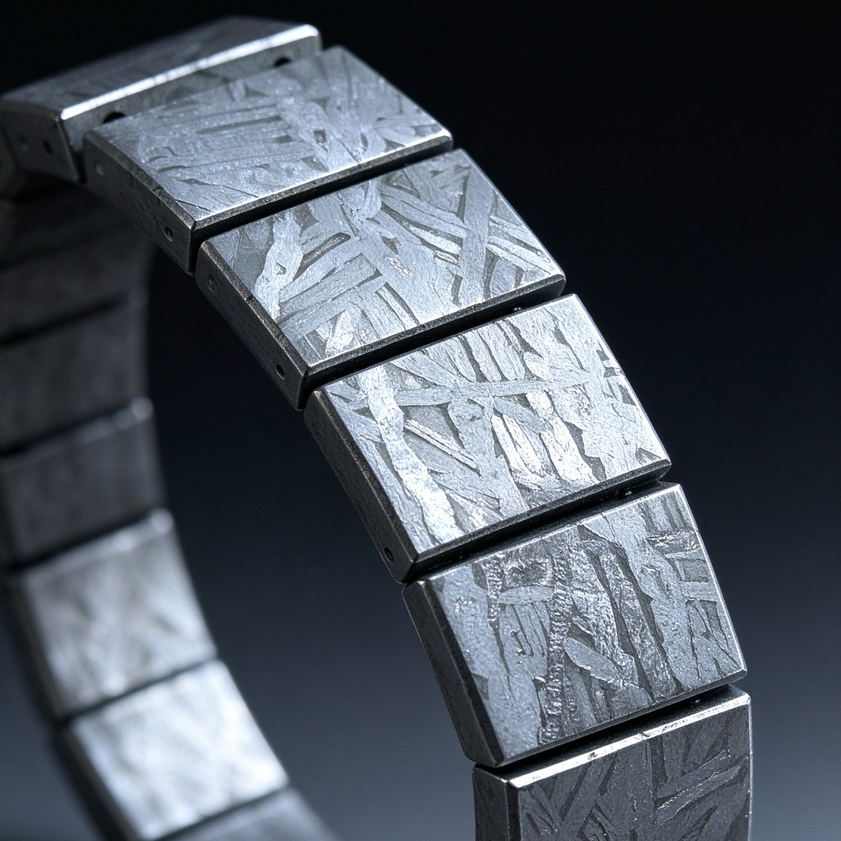 Muonionalusta Iron Meteorite Bracelet: Natural Jewelry Gift