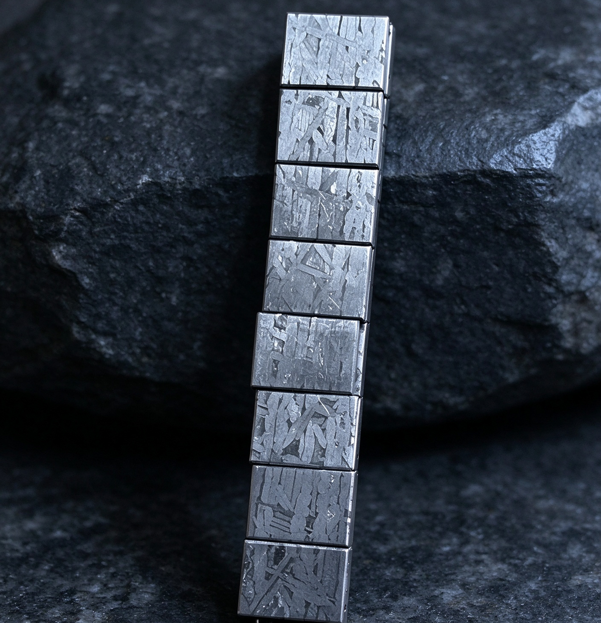 Muonionalusta Iron Meteorite Bracelet: Natural Jewelry Gift