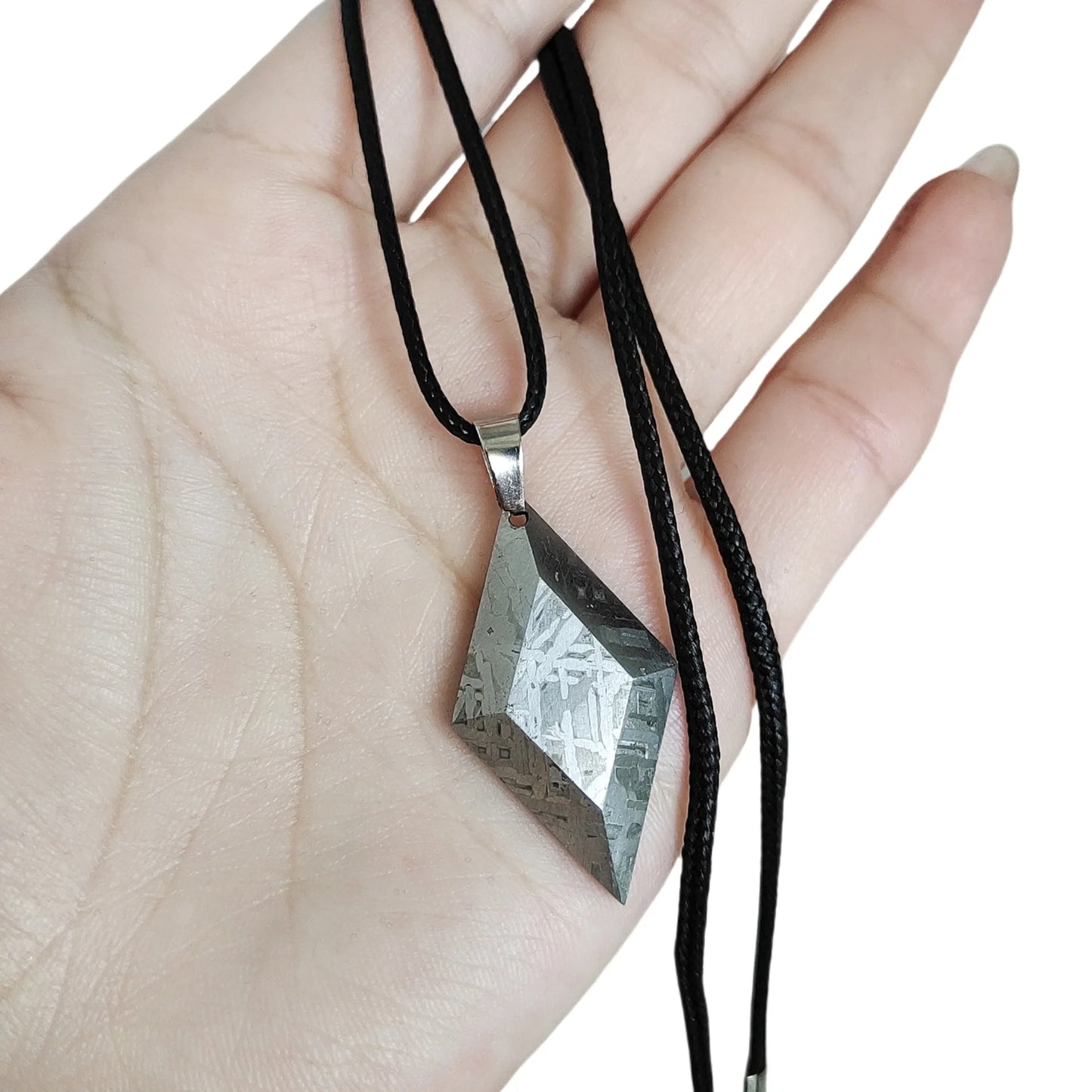 12.3g Muonionalusta meteorite pendant Natural iron meteorite pendant Meteorite slice Collection -LK101