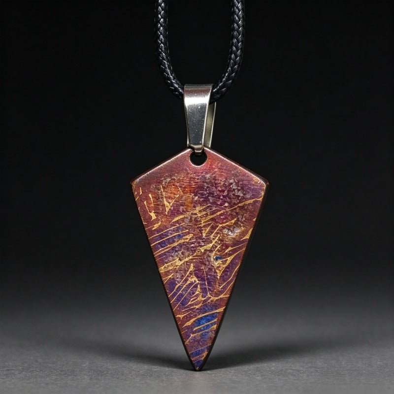 Genuine Muonionalusta Meteorite Triangle Arrowhead Pendant Fine Meteorite Collection Piece LK430