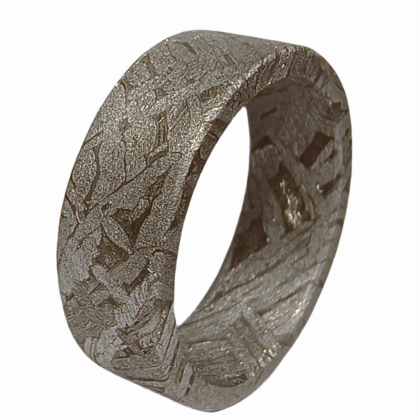 Muonionalusta meteorite Lovers ring Natural iron meteorite pendant MeteoriteHandmade wedding ring Meteorite Ring-I
