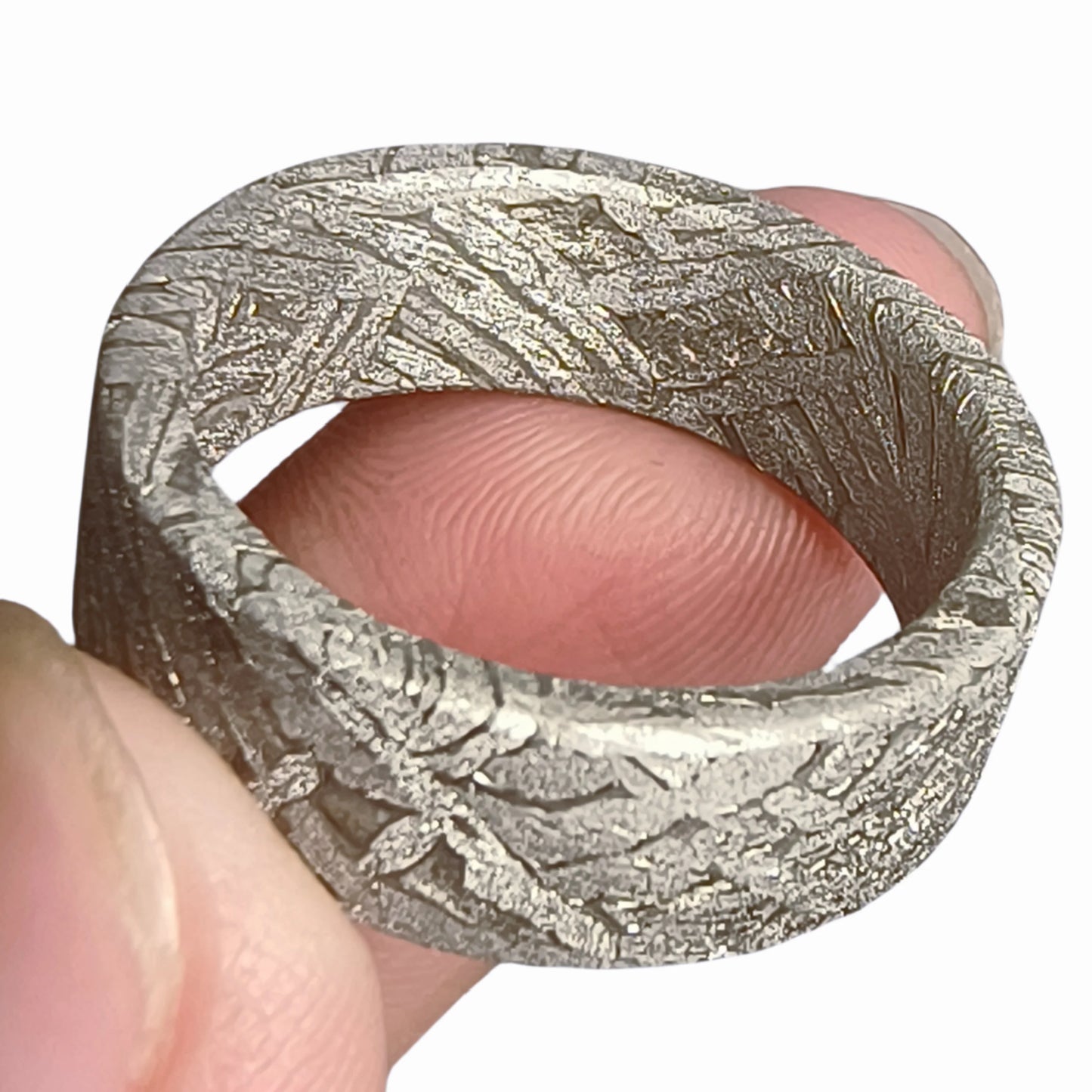 Muonionalusta meteorite Lovers ring Natural iron meteorite pendant MeteoriteHandmade wedding ring Meteorite Ring-I