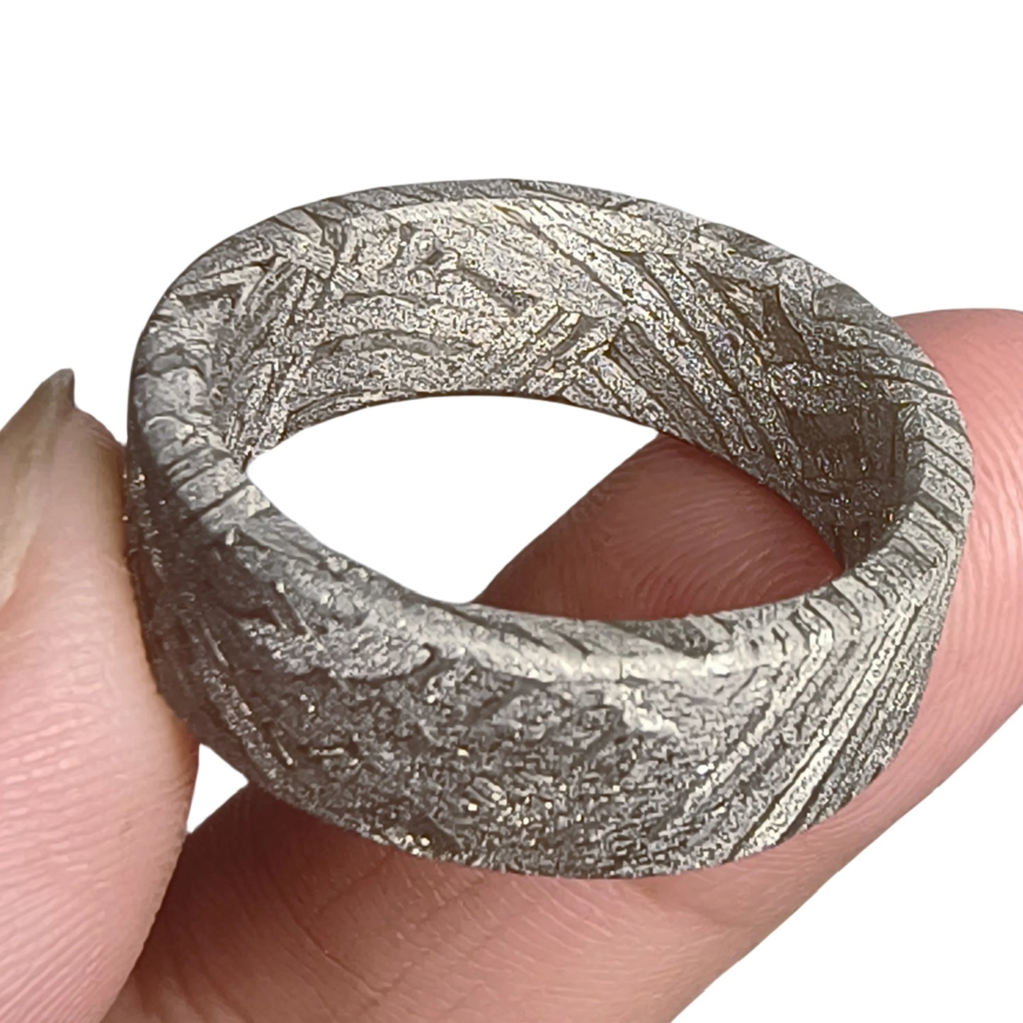 Muonionalusta meteorite Lovers ring Natural iron meteorite pendant MeteoriteHandmade wedding ring Meteorite Ring-I