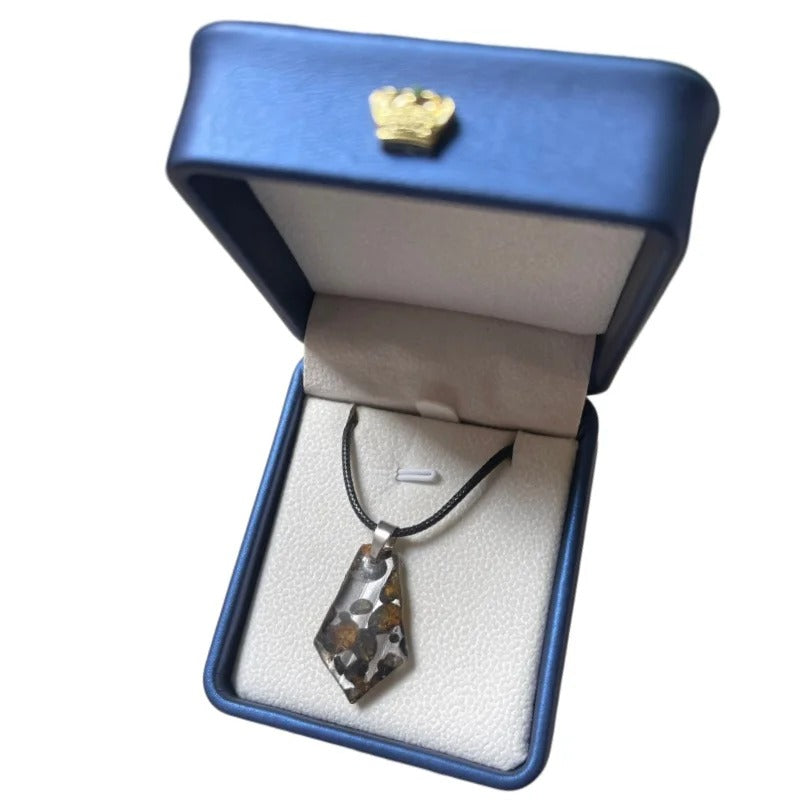 2.6g Seymchan Olive Meteorite Pendant, Natural Pallasite Necklace, Specimen Collection LB161