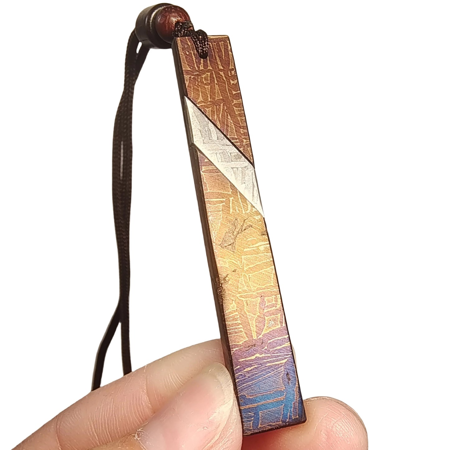 18.9g Muonionalusta meteorite pendant Natural iron meteorite pendant Meteorite slice Collection -LK181