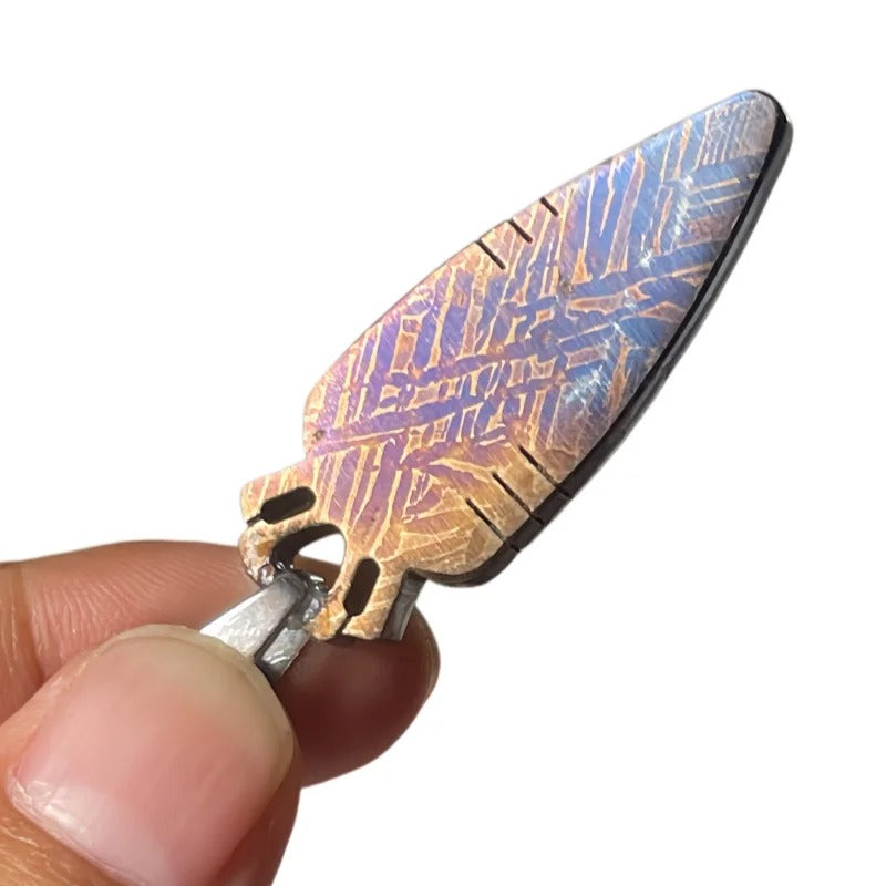 11.7g Muonionalusta Meteorite Pendant, Natural Iron Meteorite Slice, Collection LK225