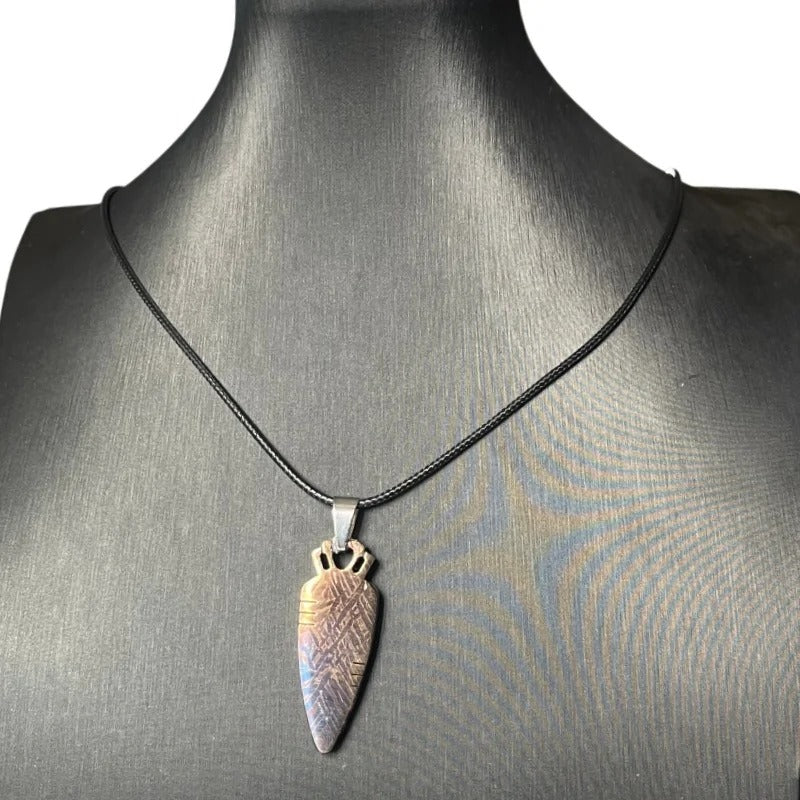 11.7g Muonionalusta Meteorite Pendant, Natural Iron Meteorite Slice, Collection LK225