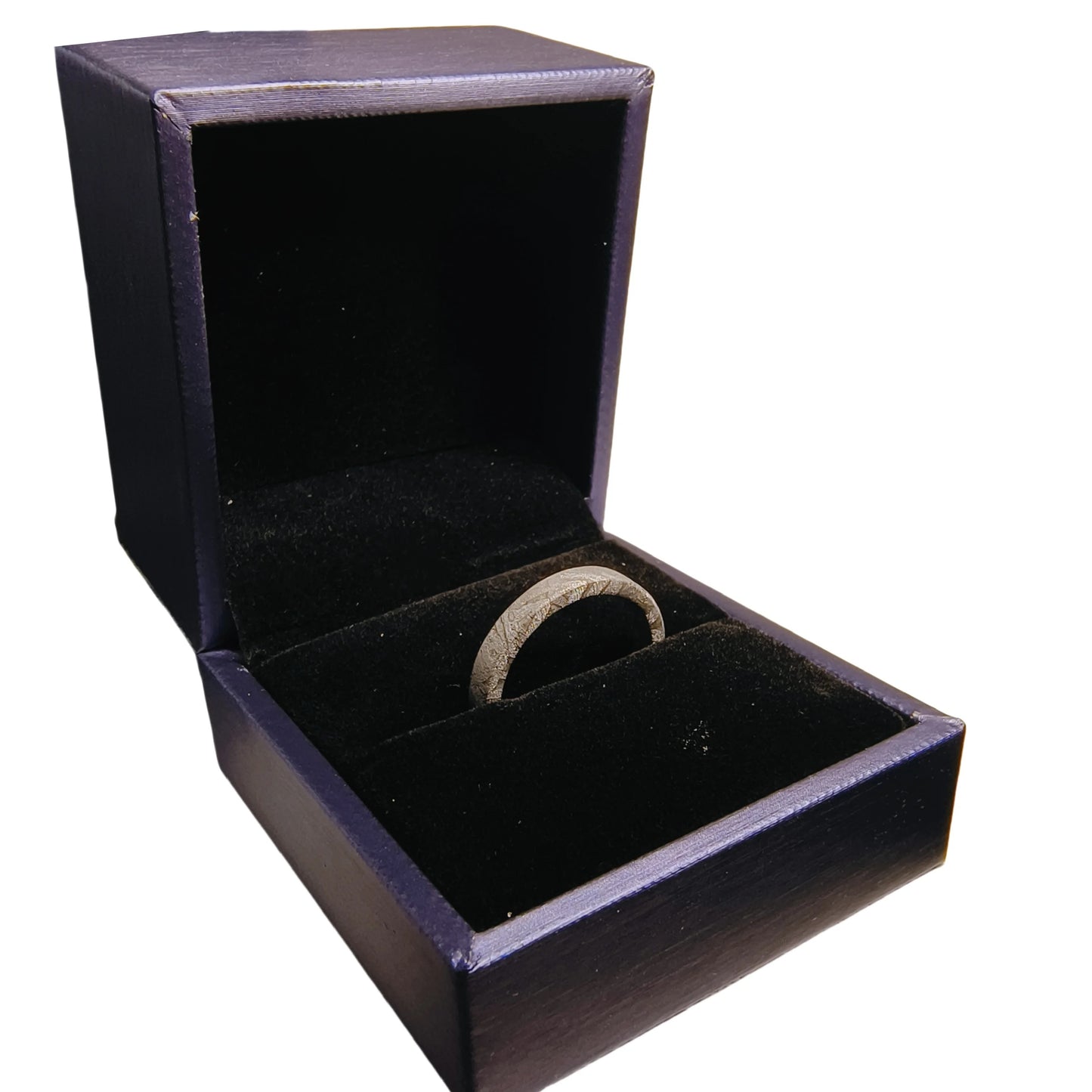 Muonionalusta Meteorite Ring, Natural Iron Meteorite, Handmade Jewelry (C)