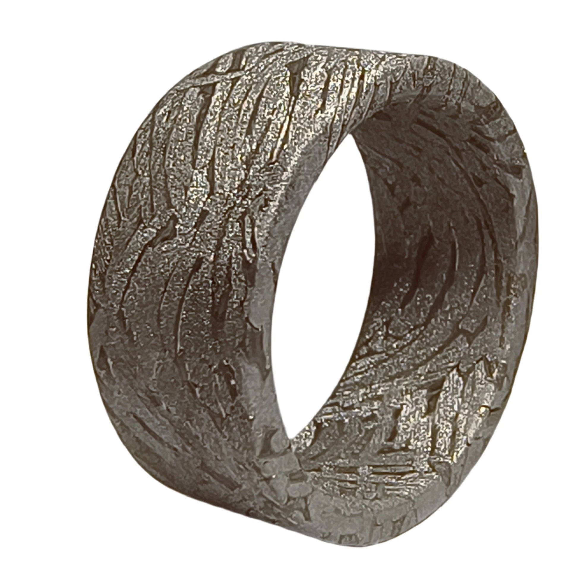 Muonionalusta Meteorite Lovers Ring, Natural Iron Meteorite, Handmade Wedding Ring (J)