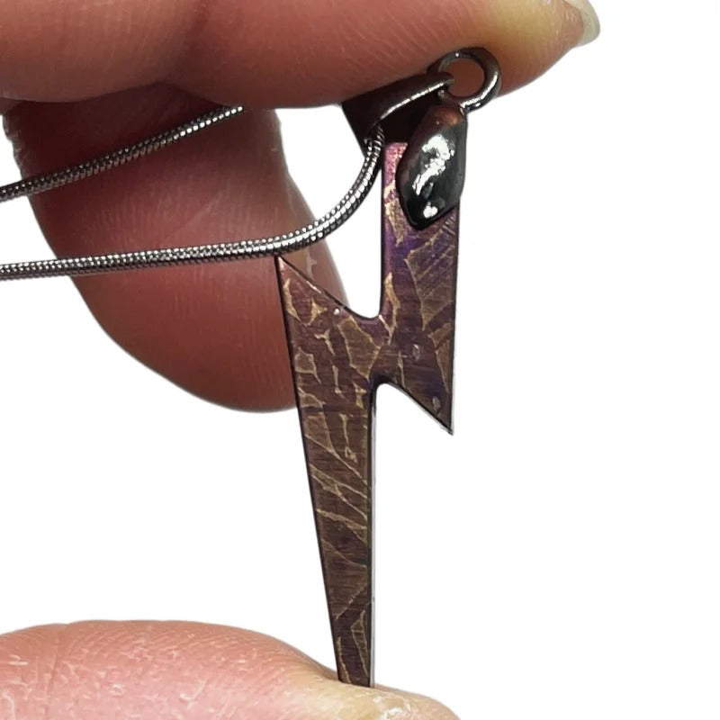 Muonionalusta Meteorite Hand-Carving Pendant, Natural Iron Meteorite Slice, Handmade Jewelry