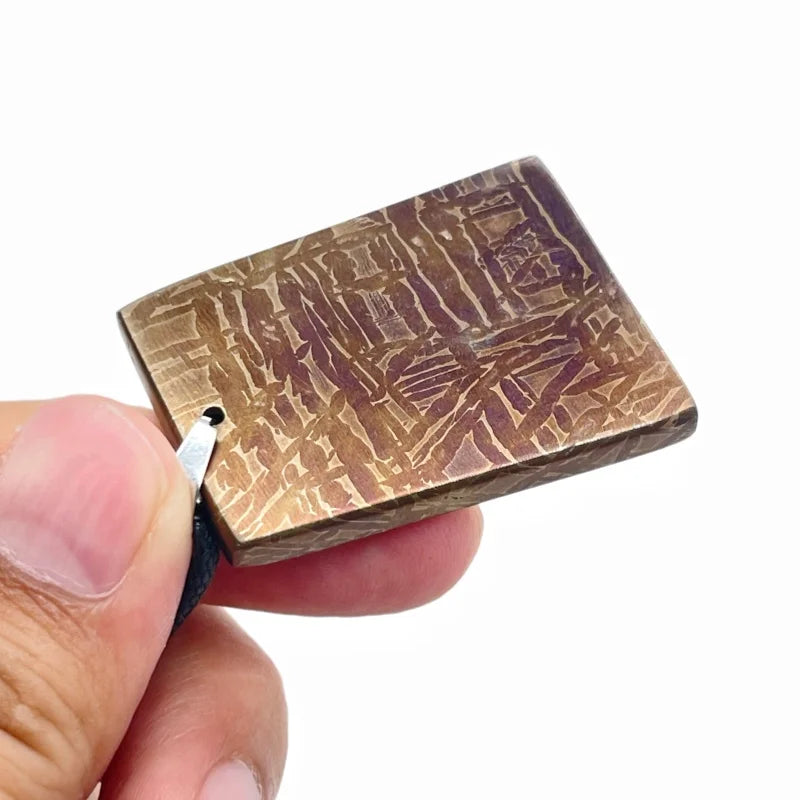 32.2g Muonionalusta meteorite pendant Natural iron meteorite pendant Meteorite slice Collection -LK266