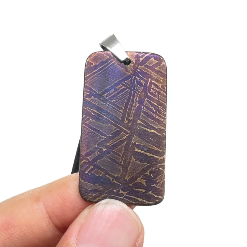 Authentic Muonionalusta Meteorite Pendant Irregular Space Rock Jewelry for Men LK362
