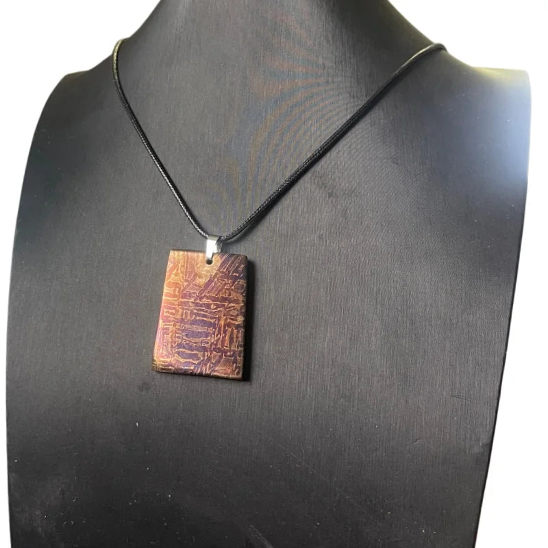 32.2g Muonionalusta meteorite pendant Natural iron meteorite pendant Meteorite slice Collection -LK266