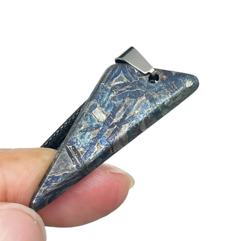 8.2g Muonionalusta meteorite pendant Natural iron meteorite pendant Meteorite slice Collection -LK261